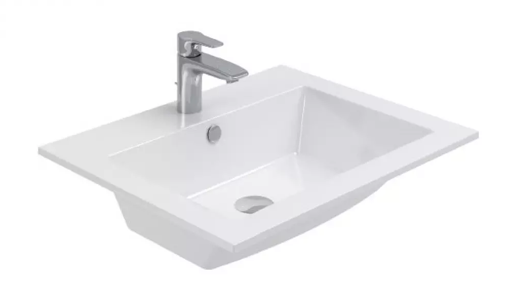 Изображение товара Раковина Aquanet Электра 60 см белый матовый с переливом