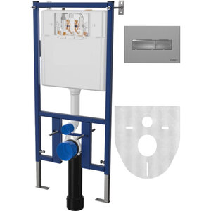 Изображение товара Инсталляция Diwo для унитаза 4501 с кнопкой смыва 7321 хром матовый