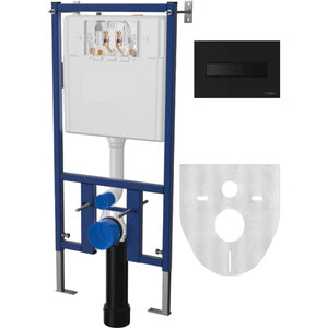 Изображение товара Инсталляция Diwo 4501 с кнопкой смыва 7323 черная матовая