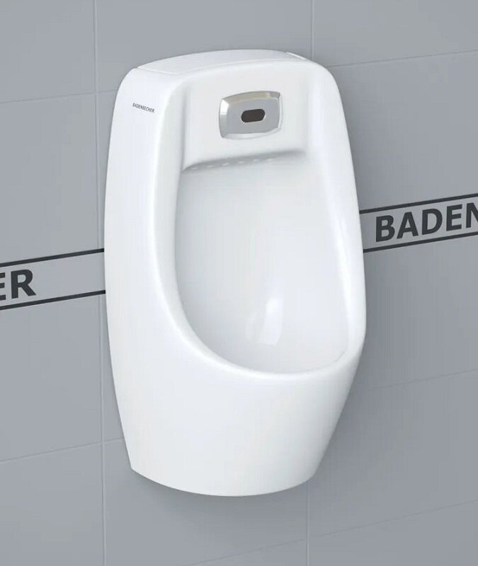Изображение товара Писсуар Badenbecher, подвесной, сенсорный, белый, Sensor 56PTW Изображение товара Писсуар Badenbecher, подвесной, сенсорный, белый, Sensor 56PTW
