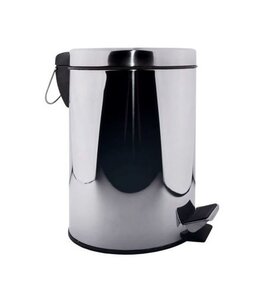 Изображение товара Ведро для мусора Potato 5 л с педалью хром нержавеющая сталь P412