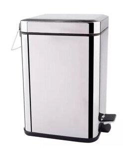 Изображение товара Ведро для мусора Potato P415 6 литров с педалью хромированное