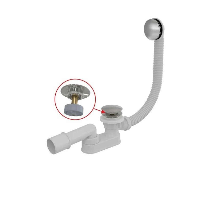 Изображение товара Слив-перелив для ванны Vagnerplast click клика хром регулируемый 60 см