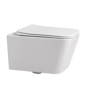 Изображение товара Подвесной унитаз Abber Rechteck AC1201MW, безободковый, крышка-сиденье микролифт, белый матовый