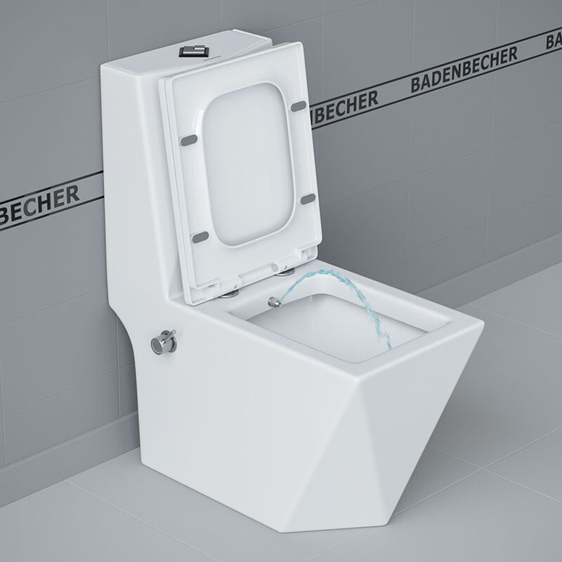 Изображение товара Унитаз моноблок Badenbecher 8627ABW с функцией биде, микролифт, белый