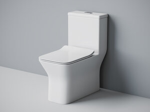 Изображение товара Унитаз моноблок Badenbecher, крышка микролифт, белый, 8608ABW