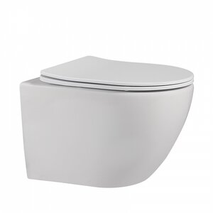 Изображение товара Подвесной унитаз Abber Bequem AC1100MW безободковый, крышка-сиденье микролифт, белый матовый