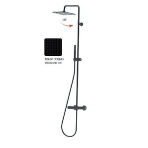 Изображение товара Душевая система Bossini Cosmo L10174.073 со смесителем, цвет черный матовый