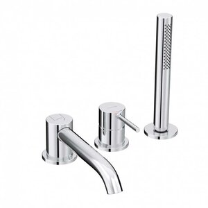 Изображение товара Смеситель Kludi Bozz 384480576 на борт ванны, с душевой лейкой, хром