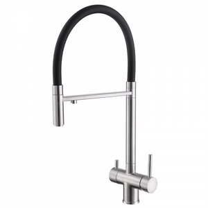 Изображение товара Смеситель Abber Wasser Kreis AF81141, для кухонной мойки, с подключением к фильтру, цвет хром