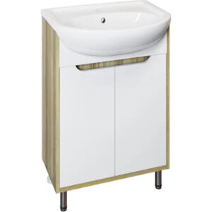 Изображение товара Тумба с раковиной Diwo Углич 50 напольная белая светлое дерево
