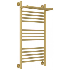 Изображение товара Полотенцесушитель водяной Сунержа Богема+, высота 80 см, ширина 40 см, с полкой, цвет матовое золото, 032-0223-8040