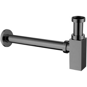 Изображение товара Сифон для раковины Abber никель, латунь, регулируемый, гидрозатвор