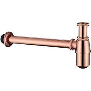 Изображение товара Сифон для раковины Abber золото розовое 32 мм регулируемый