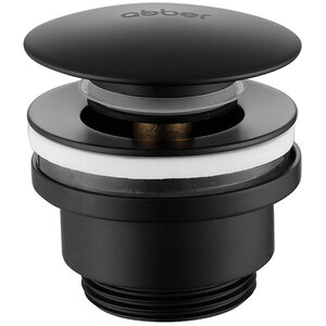 Изображение товара Донный клапан Abber, клик-клак, универсальный, цвет черный матовый, AF0011B