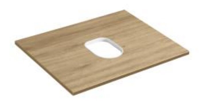 Изображение товара Столешница Aquaton Либерти 60 см, с вырезом, влагостойкая ЛДСП, дуб эльвезия, 1A280903LYC70