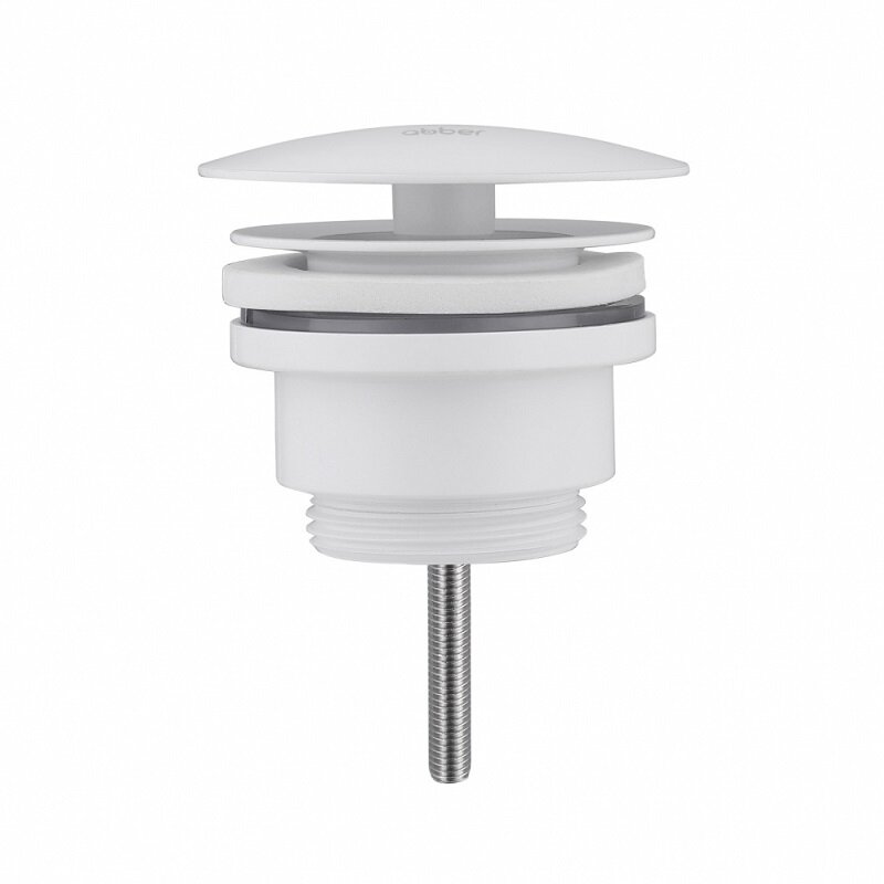 Изображение товара Донный клапан Abber AF0012W универсальный белый латунь для раковины