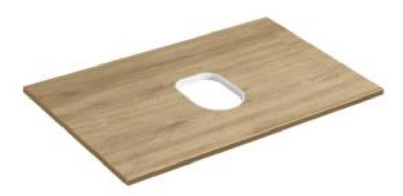 Изображение товара Столешница Акватон Либерти 75 см, с вырезом, влагостойкая ЛДСП, дуб эльвезия, 1A281003LYC70