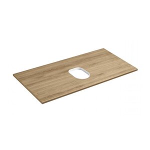 Изображение товара Столешница Aquaton Либерти 90 см, с вырезом, влагостойкая ЛДСП, дуб эльвезия, 1A279703LYC70