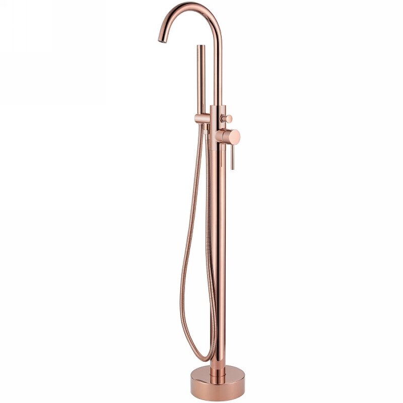 Изображение товара Смеситель для ванны и душа Abber Wasser Kreis AF8115RG, напольный, цвет золото розовое