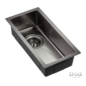 Изображение товара Мойка кухонная Emar Best EMB-126A PVD Nano Dark 23 см, нержавеющая сталь, цвет Nano Dark