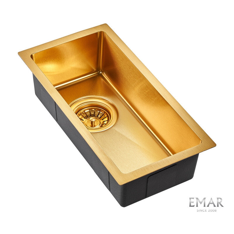 Изображение товара Мойка кухонная Emar Best EMB-126A PVD Nano Golden 23 см, нержавеющая сталь, цвет Nano Golden Изображение товара Мойка кухонная Emar Best EMB-126A PVD Nano Golden 23 см, нержавеющая сталь, цвет Nano Golden