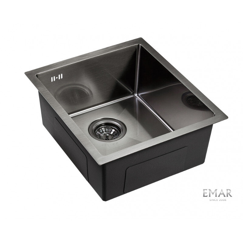 Изображение товара Мойка кухонная Emar EMB-130 PVD Nano Dark 38 см Изображение товара Мойка кухонная Emar EMB-130 PVD Nano Dark 38 см