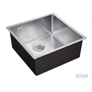 Изображение товара Мойка кухонная Emar Best EMB-131 PVD Nano Satine 44 см, нержавеющая сталь, цвет Nano Satine