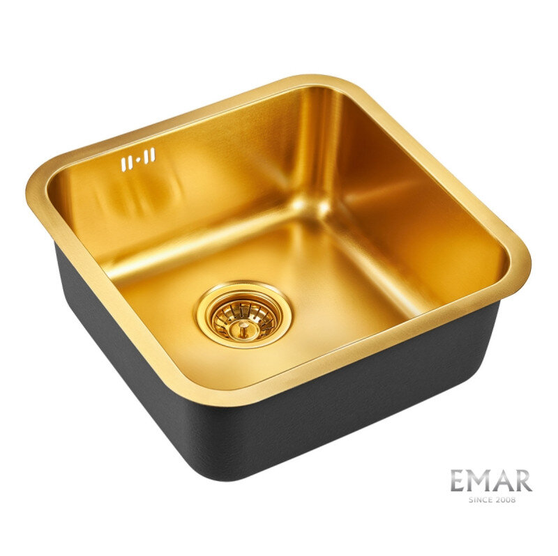 Изображение товара Кухонная мойка Emar Best EMB-127A Nano Golden 45 см из нержавеющей стали
