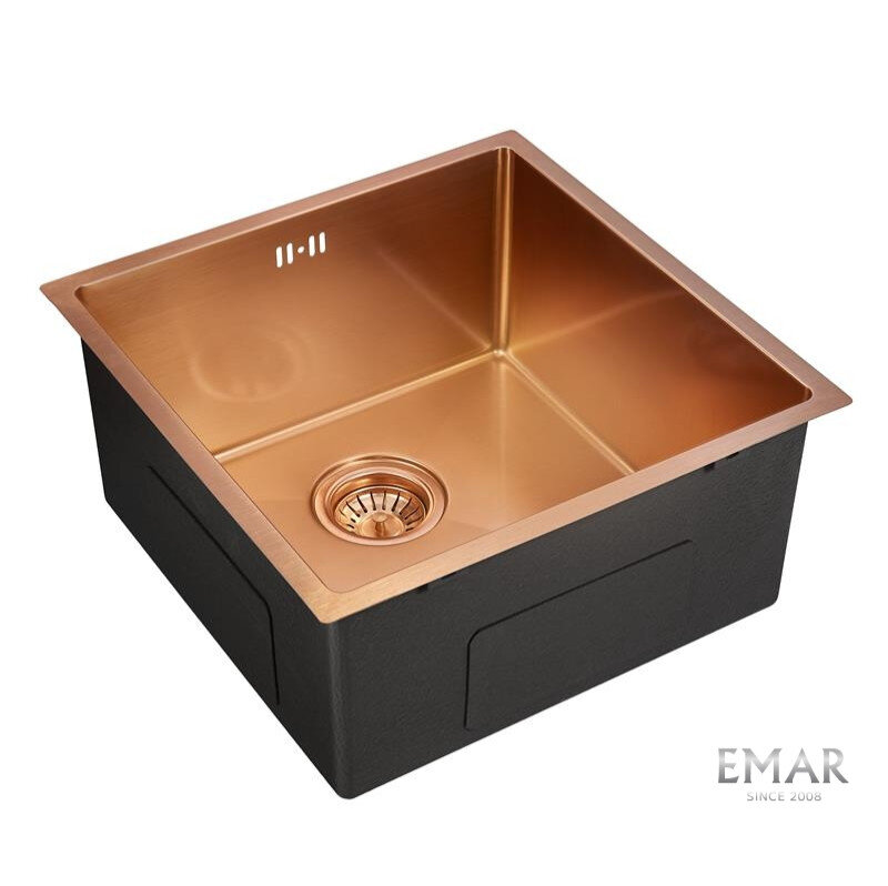 Изображение товара Мойка кухонная Emar Best EMB-112 PVD Nano Coppery 45 см, нержавеющая сталь, цвет Nano Coppery