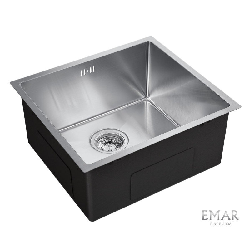 Изображение товара Кухонная мойка Emar Best EMB-114 Nano Satine серый 48 см, 1-чашевая