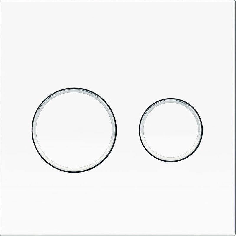 Изображение товара Механическая клавиша для смывного устройства KKPol P01v1 хром белый