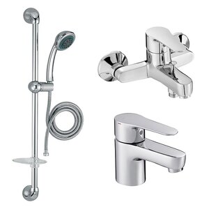 Изображение товара Комплект смесителей Jacob Delafon July 3 в 1 E16027-4ND-CP/E16033-4-CP/E14330-CP