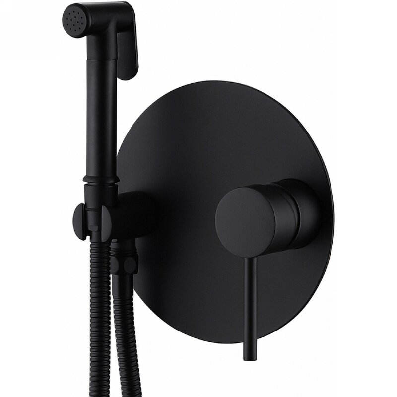 Изображение товара Гигиенический душ Abber Emotion AF8826B со смесителем, цвет черный матовый
