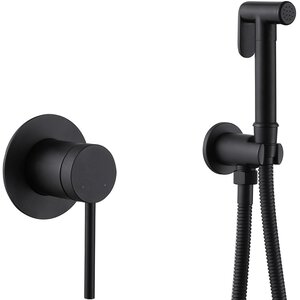 Изображение товара Гигиенический душ Abber Emotion, AF8825B, со смесителем, черный матовый