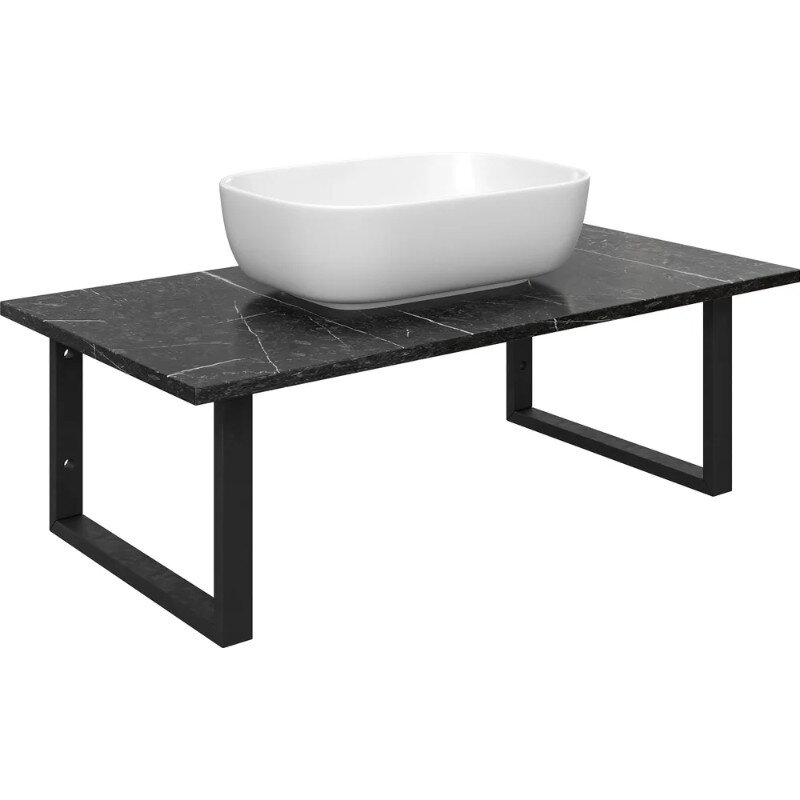 Изображение товара Раковина Diwo Moduo Square 50 см белый/черный мрамор