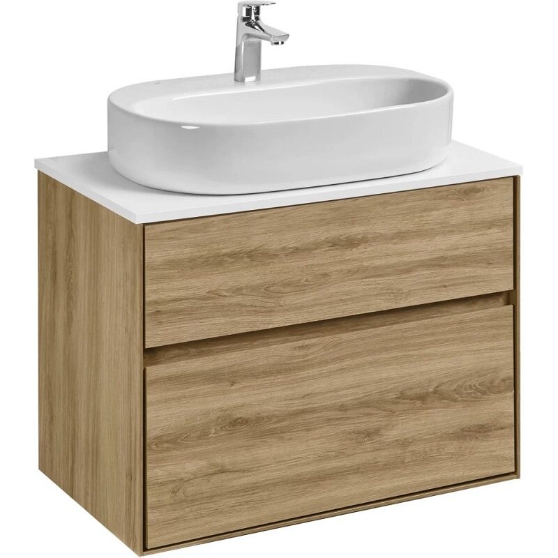 Изображение товара Тумба с раковиной Aquaton Liberty 75 дуб эльвезия