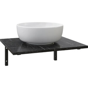 Изображение товара Раковина Diwo Moduo Ring 40 см с столешницей из мрамора белый/черный дизайн