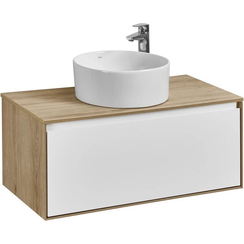 Изображение товара Тумба с раковиной Акватон Либерти 90 см дуб эльвезия белый подвесная