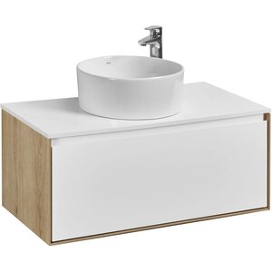 Изображение товара Тумба с раковиной Акватон Либерти 90 см в дубе эльвезия