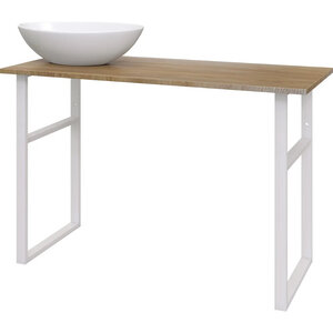 Изображение товара Раковина для ванной комнаты Diwo Moduo 55 см с столешницей светлое дерево Белая фарфоровая