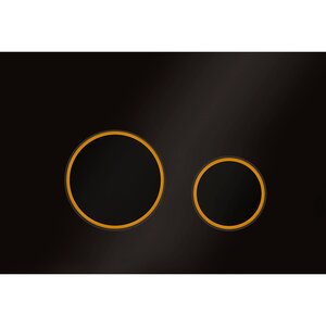 Изображение товара Клавиша смывная KKPol Vitrum Grande V4 Orbis механическая черный глянец/золото матовое