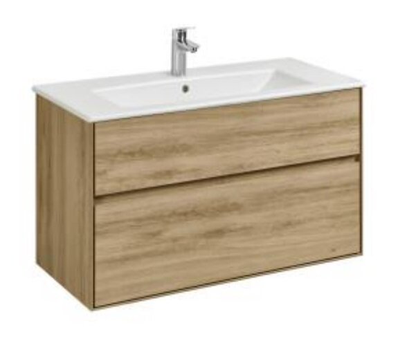 Изображение товара Тумба с раковиной Акватон Либерти 100 см дуб эльвезия с раковиной Элина