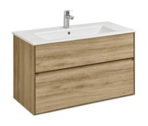 Изображение товара Тумба с раковиной Акватон Либерти 100 см дуб эльвезия с раковиной Элина