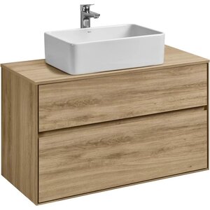 Изображение товара Тумба с раковиной Акватон Либерти 100 см дуб эльвезия, накладная Mila