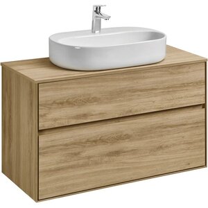 Изображение товара Тумба с раковиной Акватон Либерти 100 см, дуб эльвезия, подвесная, влагостойкая