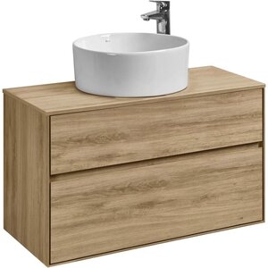 Изображение товара Тумба с раковиной Акватон Либерти 100 см дуб эльвезия подвесная