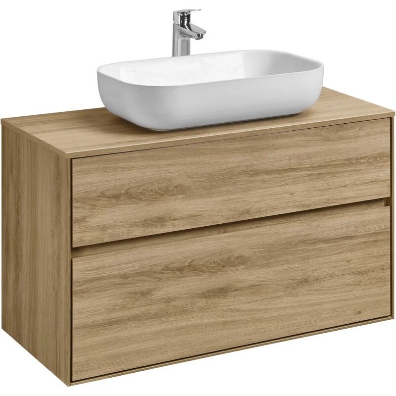 Изображение товара Тумба с раковиной Акватон Либерти 100 см, дуб эльвезия, подвесная