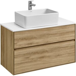 Изображение товара Тумба с раковиной Акватон Либерти 100 см дуб эльвезия мебель для ванной