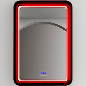 Изображение товара Зеркало для ванной Abber Kristall, 55 х 80 см, с подсветкой, цвет красный, AT6701Rubin
